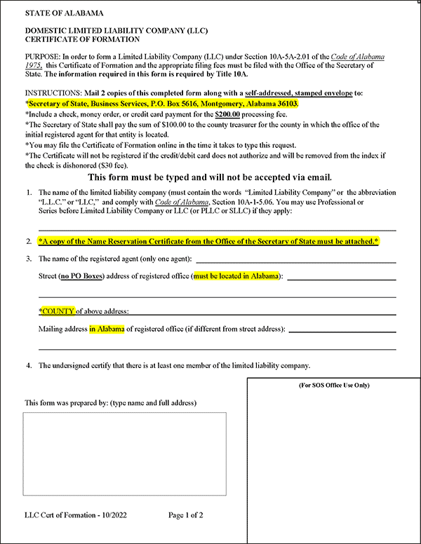 Acta Constitutiva Alabama