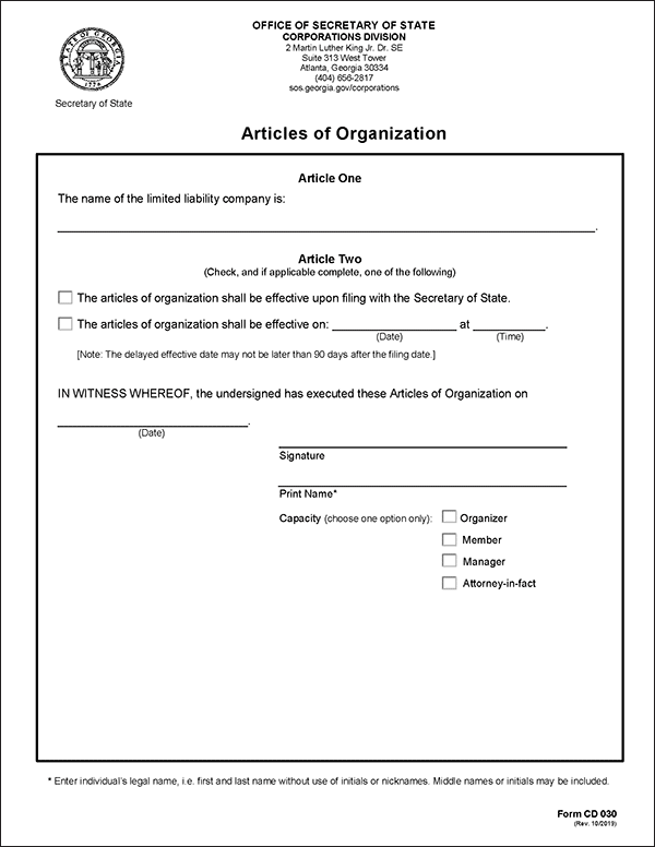 Acta Constitutiva Georgia