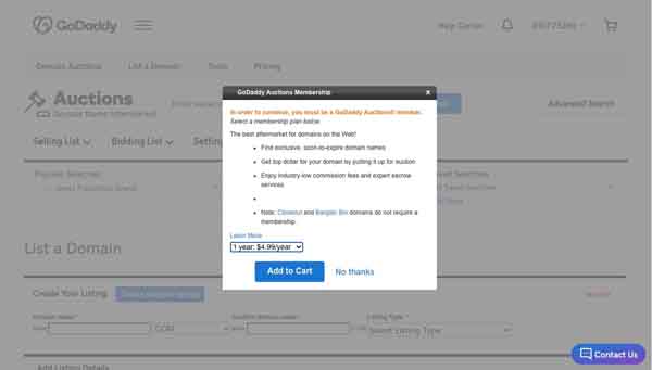 How to use GoDaddy Auctions.