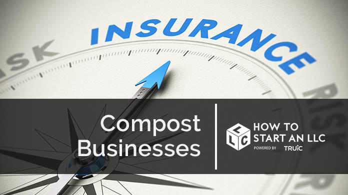 Compass needle pointing towards blue insurance logo