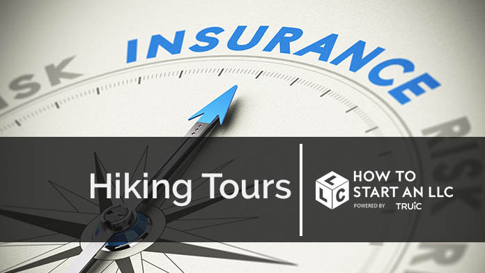 Compass needle pointing towards blue insurance logo