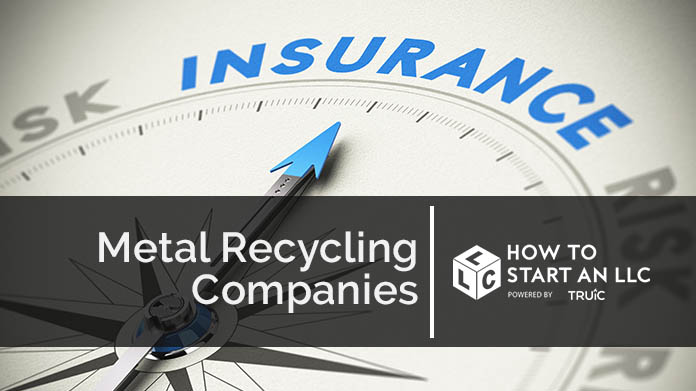 Compass needle pointing towards blue insurance logo